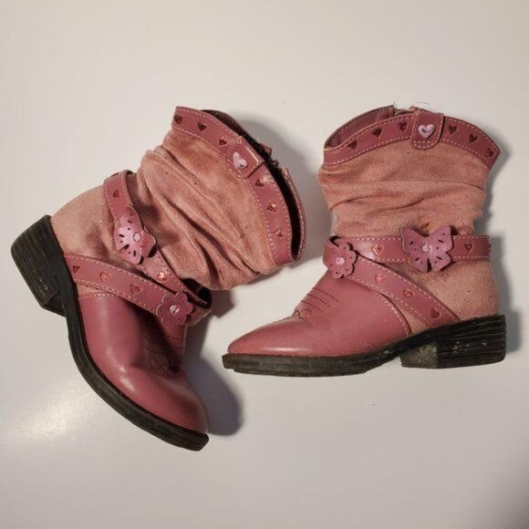 Pink Boots Cow Boy Girl Fashion Boot Toddler Wonderkids Kids Size 9 - Picture 5 of 11